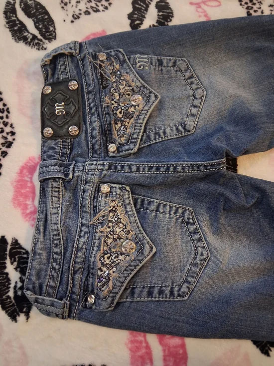 MISS ME cheetah print jeans - Picture 5 of 6